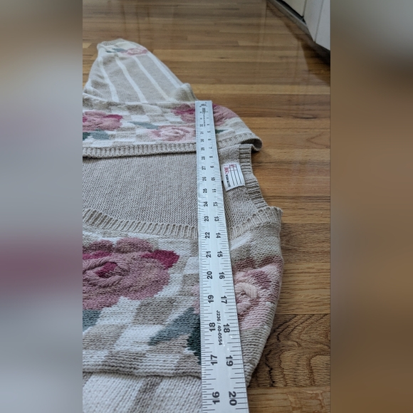 MILANO Design Group Vintage Women's Floral Elegant Knit Cardigan Size S - Picture 10 of 12